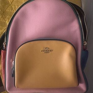 Coach Red and Brown Leather Bag